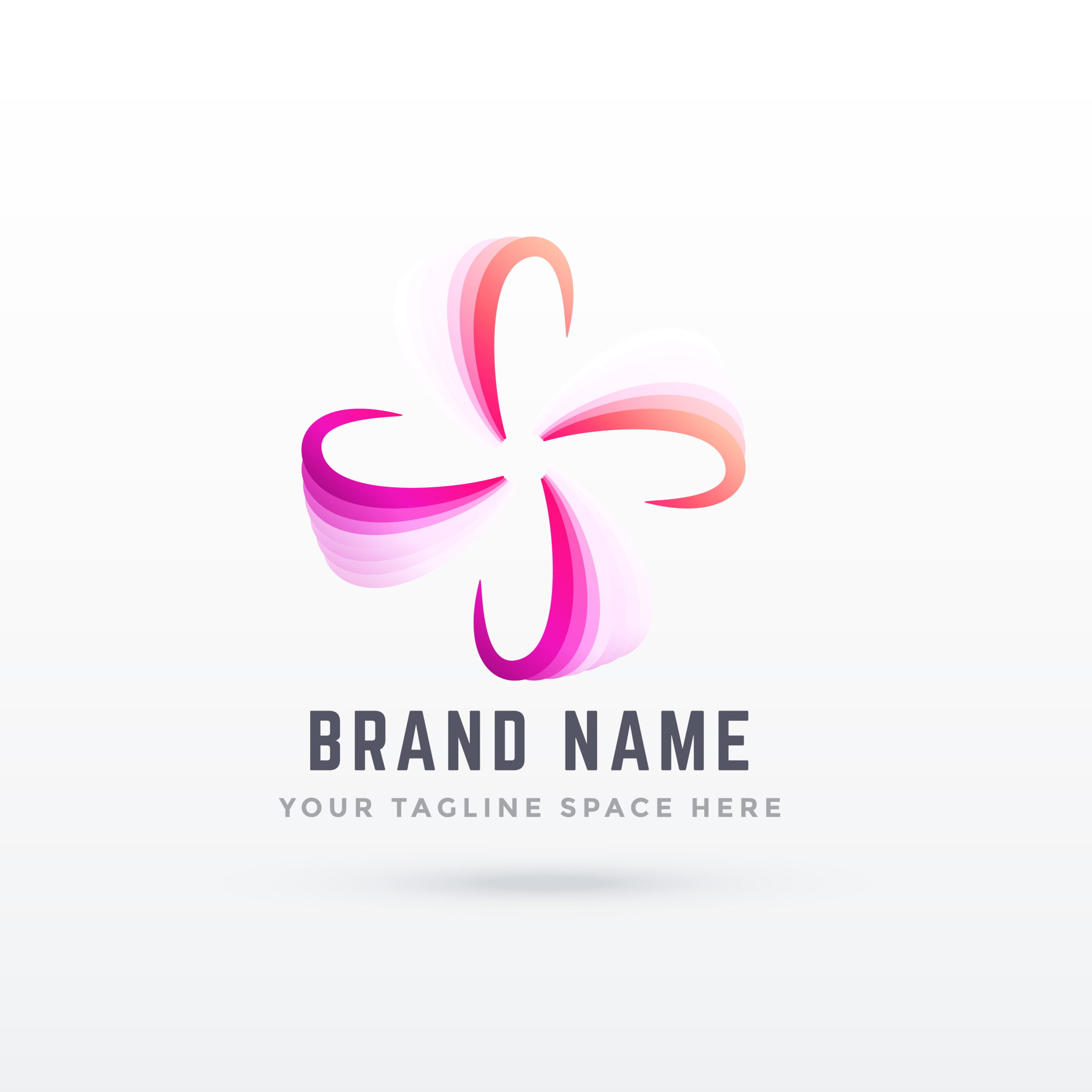 abstract logo design in flower style